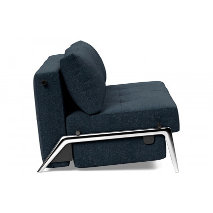 Innovation Living Cubed Queen Size Sofa Bed with Alu Legs - 515 Nist Blue