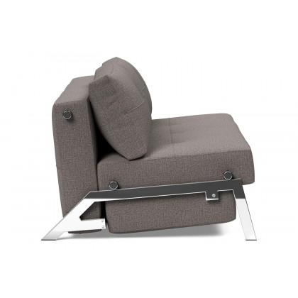 Innovation Living Cubed Queen Size Sofa Bed with Chrome Legs - 521 Mixed Dance Gray