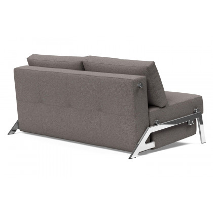 Innovation Living Cubed Queen Size Sofa Bed with Chrome Legs - 521 Mixed Dance Gray