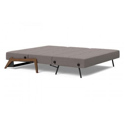 Innovation Living Cubed Queen Size Sofa Bed with Dark Wood Legs - 521 Mixed Dance Gray
