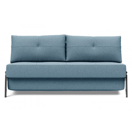 Innovation Living Cubed Queen Size Sofa Bed with Chrome Legs - 525 Mixed Dance Light Blue
