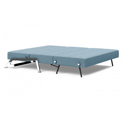 Innovation Living Cubed Queen Size Sofa Bed with Chrome Legs - 525 Mixed Dance Light Blue