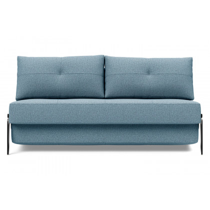 Innovation Living Cubed Queen Size Sofa Bed with Alu Legs - 525 Mixed Dance Light Blue