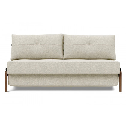 Innovation Living Cubed Queen Size Sofa Bed with Dark Wood Legs - 527 Mixed Dance Natural
