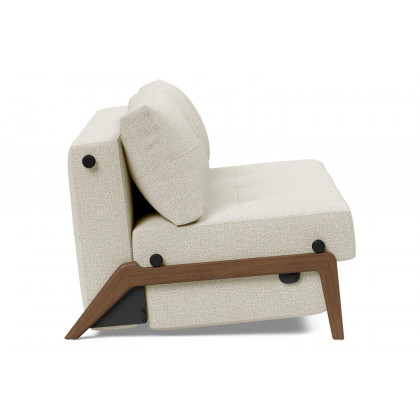Innovation Living Cubed Queen Size Sofa Bed with Dark Wood Legs - 527 Mixed Dance Natural