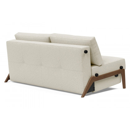Innovation Living Cubed Queen Size Sofa Bed with Dark Wood Legs - 527 Mixed Dance Natural