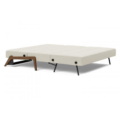 Innovation Living Cubed Queen Size Sofa Bed with Dark Wood Legs - 527 Mixed Dance Natural