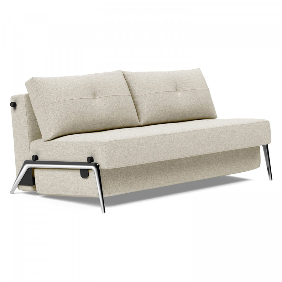 Innovation Living Cubed Queen Size Sofa Bed with Alu Legs - 527 Mixed Dance Natural