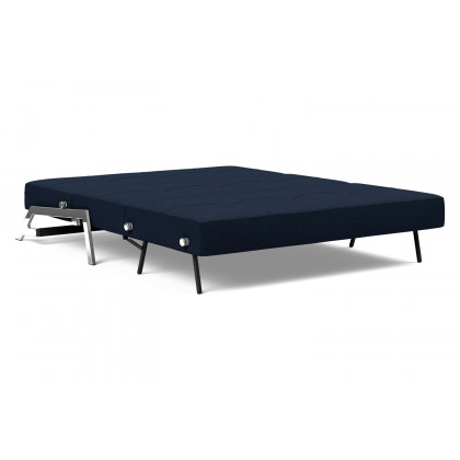 Innovation Living Cubed Queen Size Sofa Bed with Chrome Legs - 528 Mixed Dance Blue