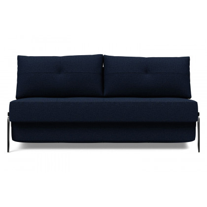 Innovation Living Cubed Queen Size Sofa Bed with Alu Legs - 528 Mixed Dance Blue