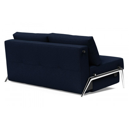 Innovation Living Cubed Queen Size Sofa Bed with Alu Legs - 528 Mixed Dance Blue