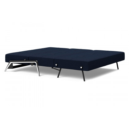 Innovation Living Cubed Queen Size Sofa Bed with Alu Legs - 528 Mixed Dance Blue