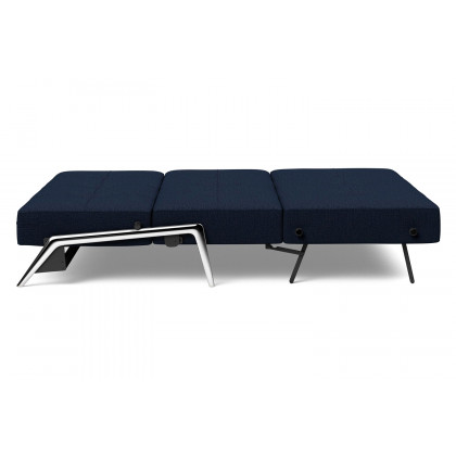 Innovation Living Cubed Queen Size Sofa Bed with Alu Legs - 528 Mixed Dance Blue