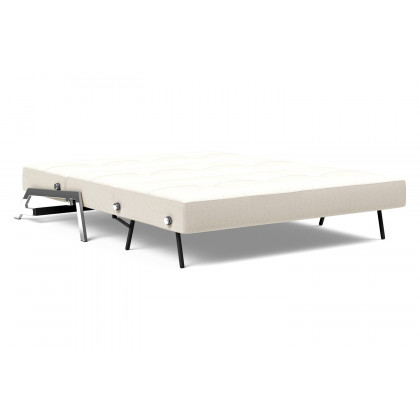 Innovation Living Cubed Queen Size Sofa Bed with Chrome Legs - 531 Bouclé Off White
