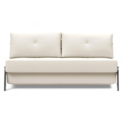 Innovation Living Cubed Queen Size Sofa Bed with Chrome Legs - 531 Bouclé Off White