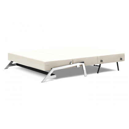 Innovation Living Cubed Queen Size Sofa Bed with Chrome Legs - 531 Bouclé Off White