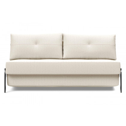 Innovation Living Cubed Queen Size Sofa Bed with Alu Legs - 531 Bouclé Off White
