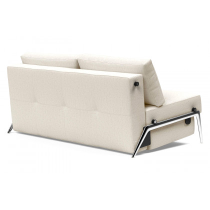 Innovation Living Cubed Queen Size Sofa Bed with Alu Legs - 531 Bouclé Off White