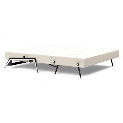 Innovation Living Cubed Queen Size Sofa Bed with Alu Legs - 531 Bouclé Off White