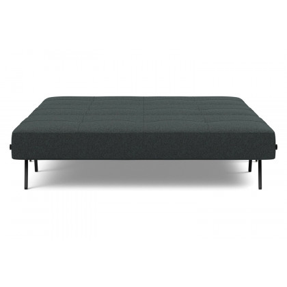 Innovation Living Cubed Queen Size Sofa Bed with Alu Legs - 534 Bouclé Black Raven