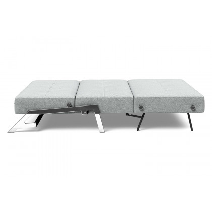 Innovation Living Cubed Queen Size Sofa Bed with Chrome Legs - 538 Melange Light Gray