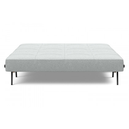 Innovation Living Cubed Queen Size Sofa Bed with Dark Wood Legs - 538 Melange Light Gray