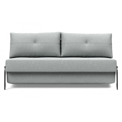 Innovation Living Cubed Queen Size Sofa Bed with Alu Legs - 538 Melange Light Gray