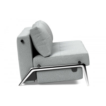 Innovation Living Cubed Queen Size Sofa Bed with Alu Legs - 538 Melange Light Gray
