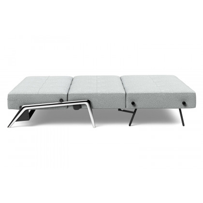 Innovation Living Cubed Queen Size Sofa Bed with Alu Legs - 538 Melange Light Gray