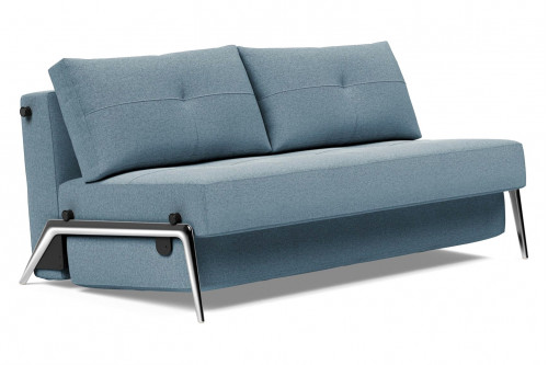 Innovation Living™ Cubed Queen Size Sofa Bed with Alu Legs - 558 Soft Indigo