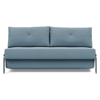 Innovation Living Cubed Queen Size Sofa Bed with Alu Legs - 558 Soft Indigo