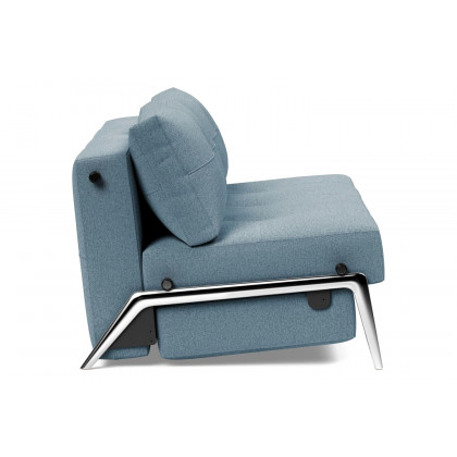 Innovation Living Cubed Queen Size Sofa Bed with Alu Legs - 558 Soft Indigo