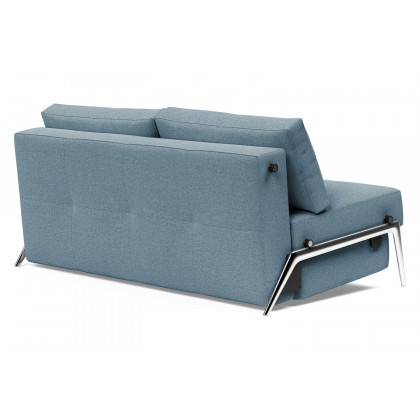 Innovation Living Cubed Queen Size Sofa Bed with Alu Legs - 558 Soft Indigo