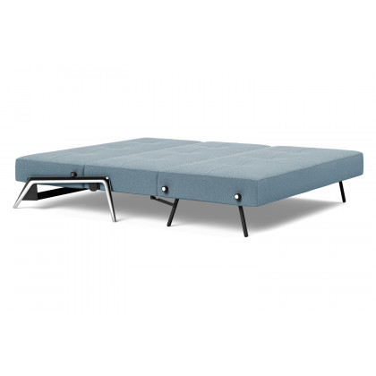 Innovation Living Cubed Queen Size Sofa Bed with Alu Legs - 558 Soft Indigo