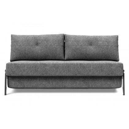 Innovation Living Cubed Queen Size Sofa Bed with Chrome Legs - 563 Twist Charcoal