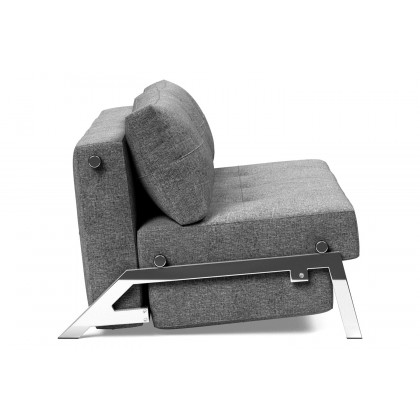 Innovation Living Cubed Queen Size Sofa Bed with Chrome Legs - 563 Twist Charcoal