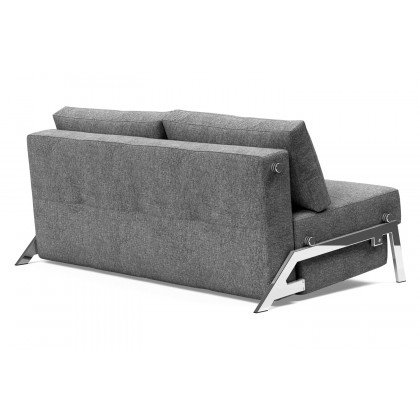Innovation Living Cubed Queen Size Sofa Bed with Chrome Legs - 563 Twist Charcoal