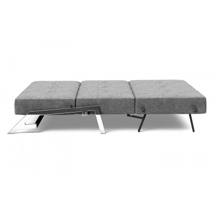 Innovation Living Cubed Queen Size Sofa Bed with Chrome Legs - 563 Twist Charcoal