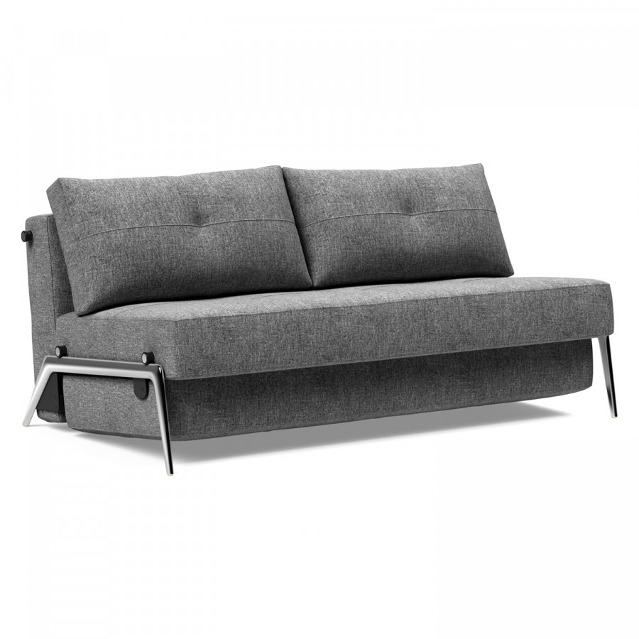 Innovation Living Cubed Queen Size Sofa Bed with Alu Legs - 563 Twist Charcoal