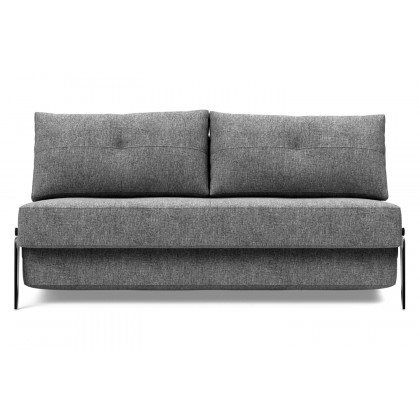 Innovation Living Cubed Queen Size Sofa Bed with Alu Legs - 563 Twist Charcoal