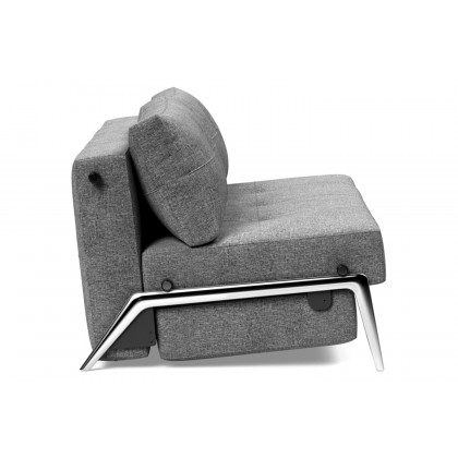 Innovation Living Cubed Queen Size Sofa Bed with Alu Legs - 563 Twist Charcoal