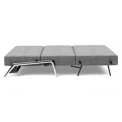 Innovation Living Cubed Queen Size Sofa Bed with Alu Legs - 563 Twist Charcoal