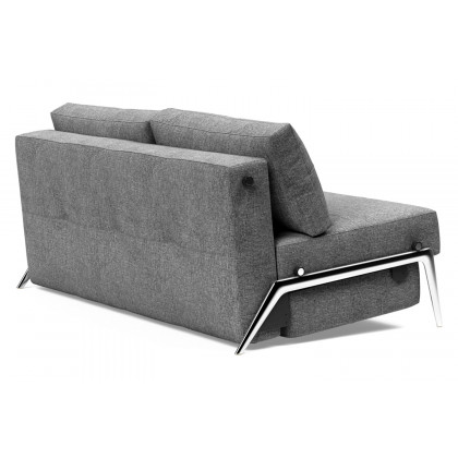 Innovation Living Cubed Queen Size Sofa Bed with Alu Legs - 563 Twist Charcoal