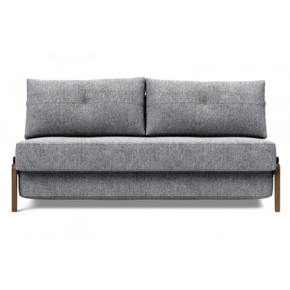 Innovation Living Cubed Queen Size Sofa Bed with Dark Wood Legs - 565 Twist Granite