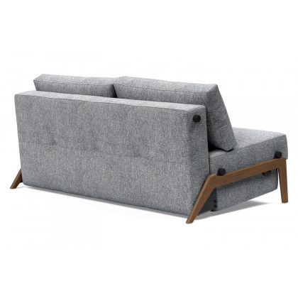 Innovation Living Cubed Queen Size Sofa Bed with Dark Wood Legs - 565 Twist Granite