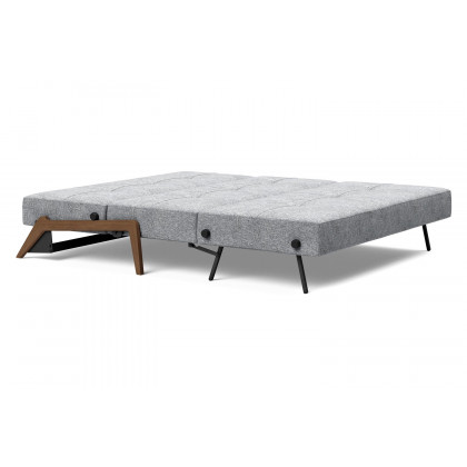 Innovation Living Cubed Queen Size Sofa Bed with Dark Wood Legs - 565 Twist Granite