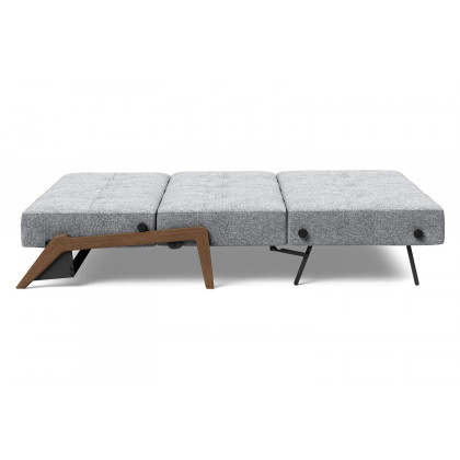 Innovation Living Cubed Queen Size Sofa Bed with Dark Wood Legs - 565 Twist Granite