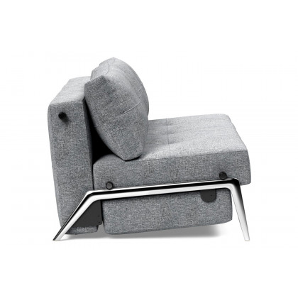 Innovation Living Cubed Queen Size Sofa Bed with Alu Legs - 565 Twist Granite