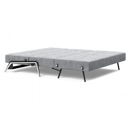 Innovation Living Cubed Queen Size Sofa Bed with Alu Legs - 565 Twist Granite