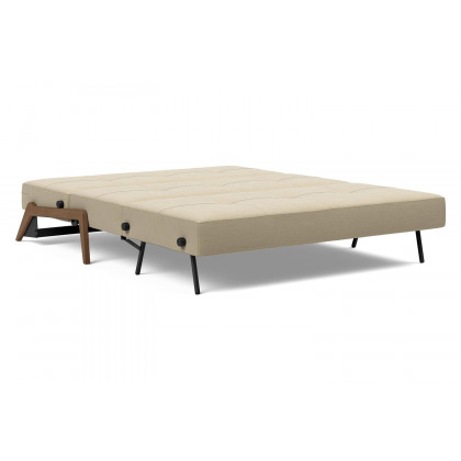 Innovation Living Cubed Queen Size Sofa Bed with Dark Wood Legs - 571 Vivus Dusty Sand